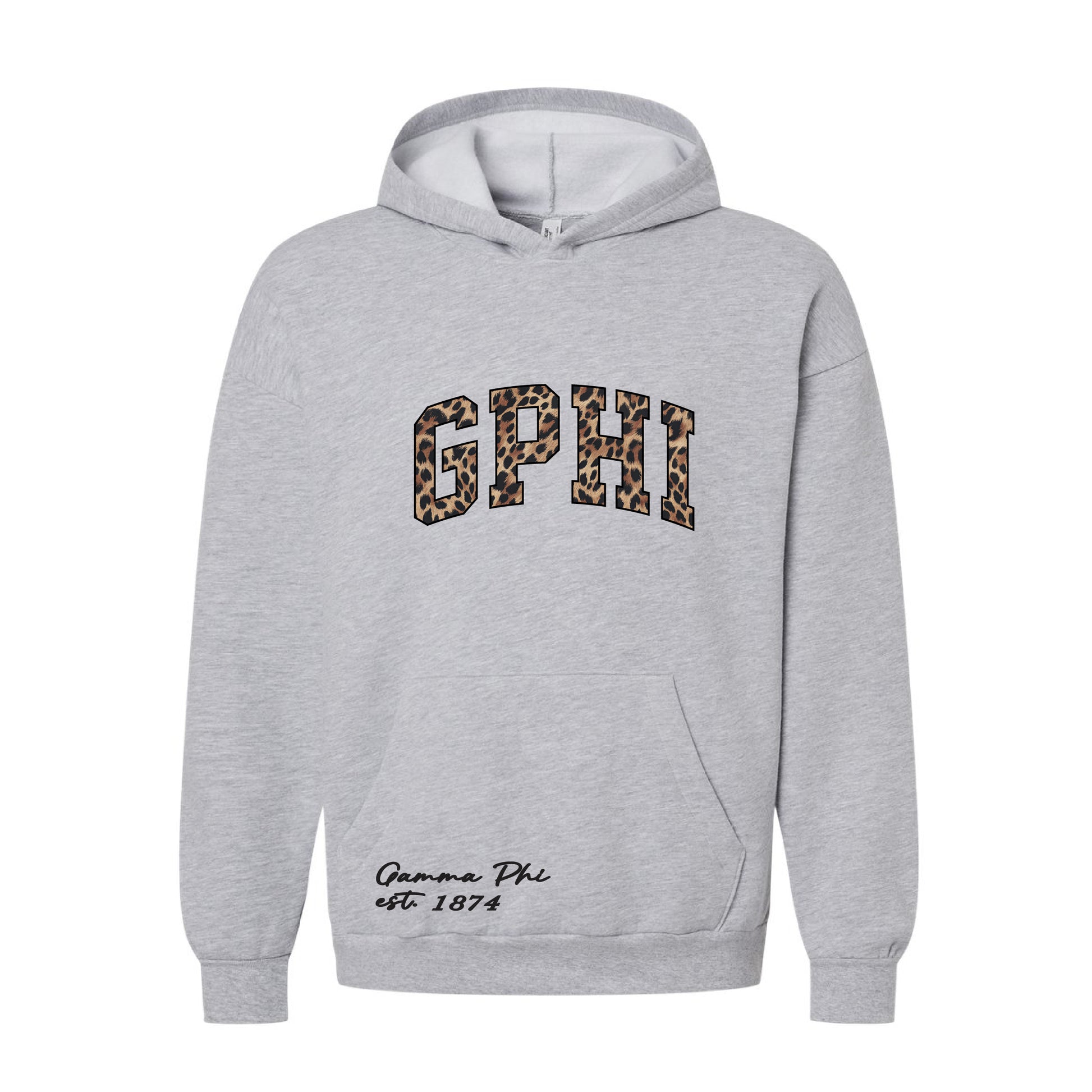 Gamma Phi Cheetah Applique Hoodie