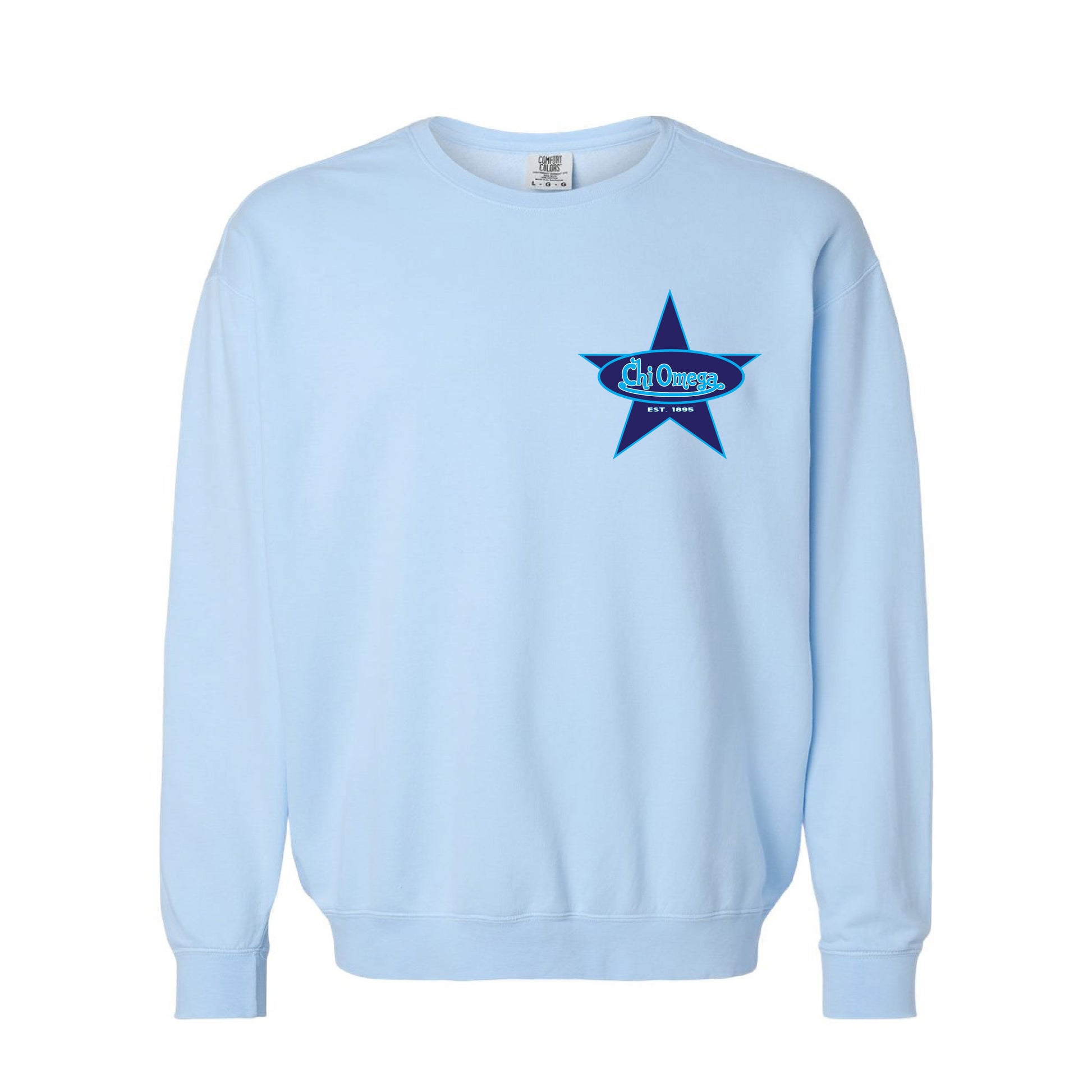 Chi Omega Von Font Fleece Crew