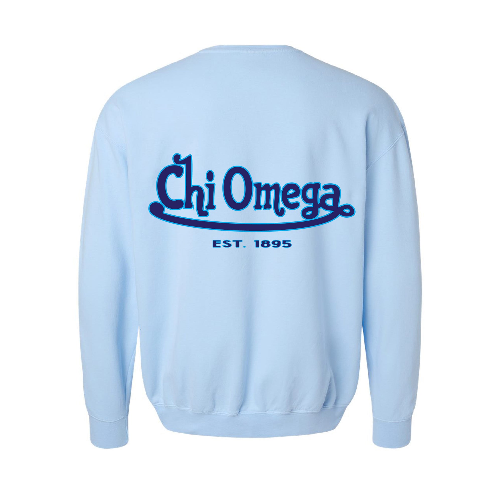 Chi Omega Von Font Fleece Crew