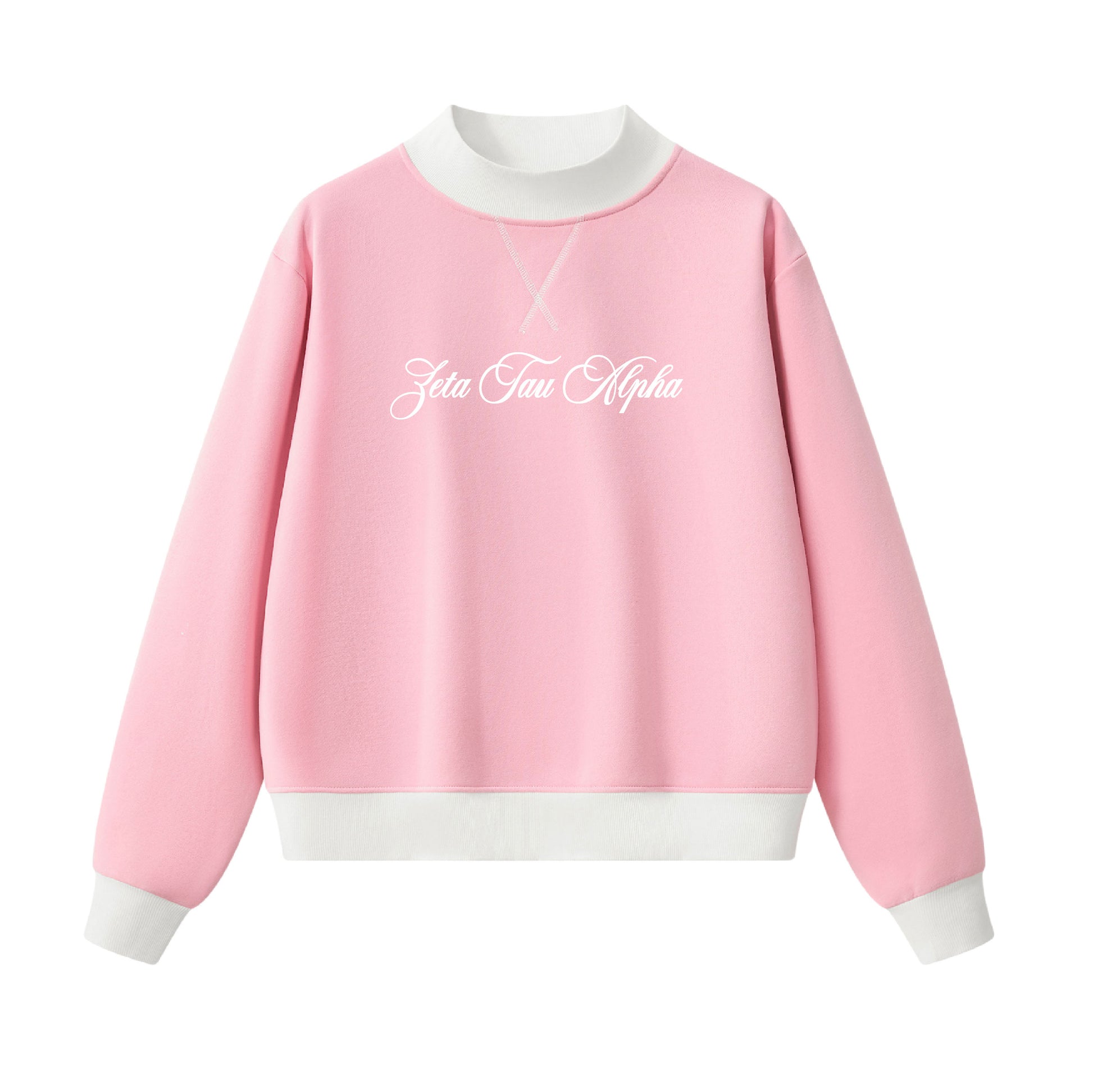 Delta Zeta Script Mock Neck