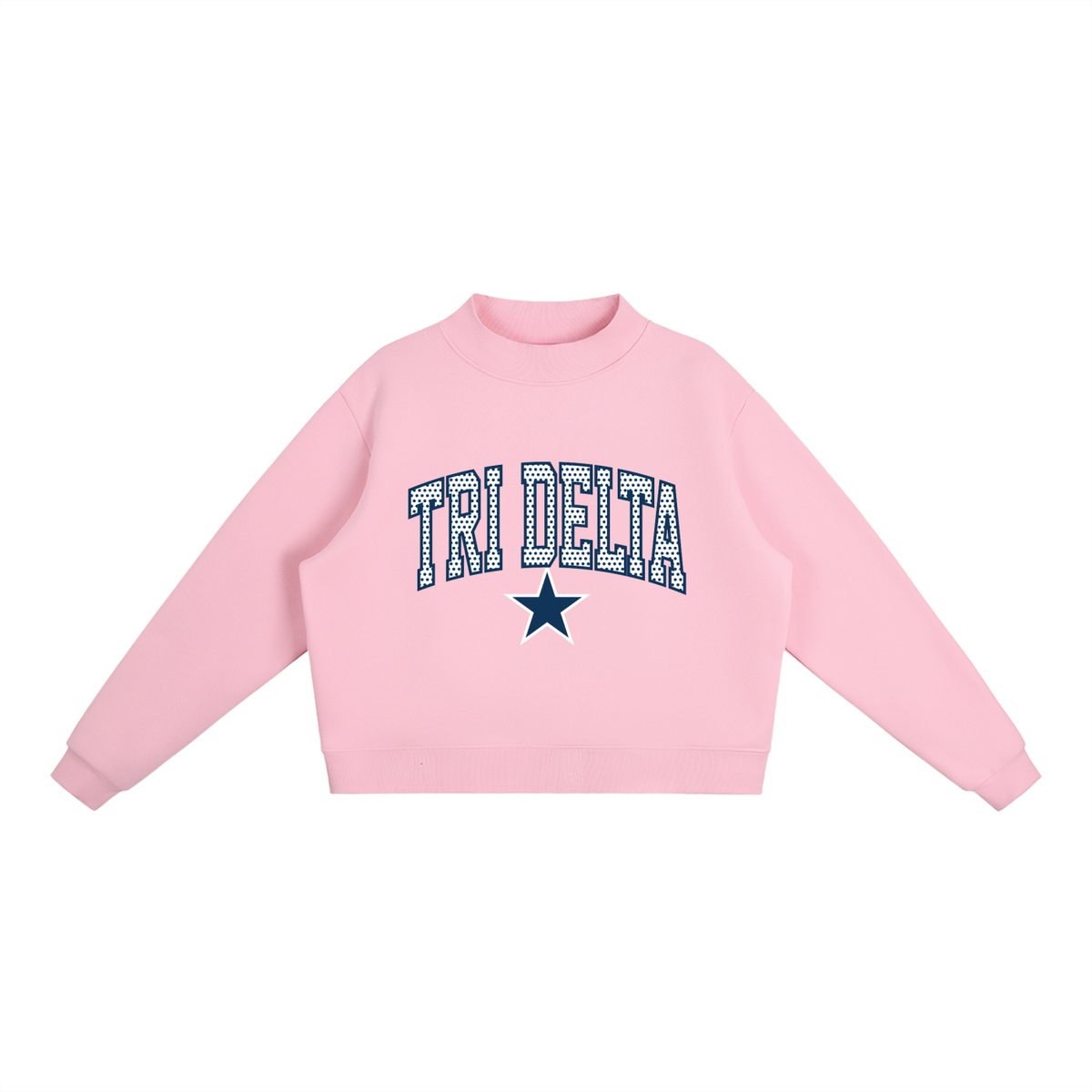 Tri Delta  Polka Dot Mock Neck
