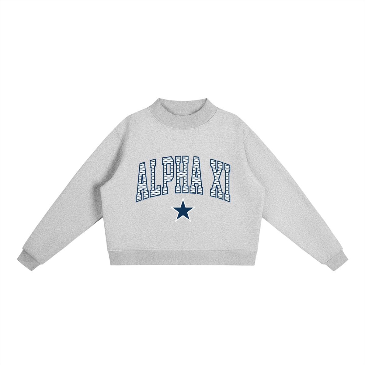 Alpha Xi Polka Dot  Mock Neck
