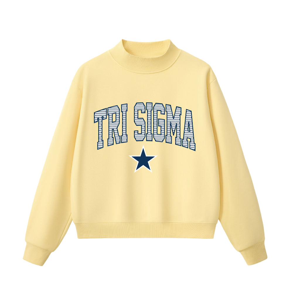 Sigma Sigma Sigma Polka Dot Mock Neck
