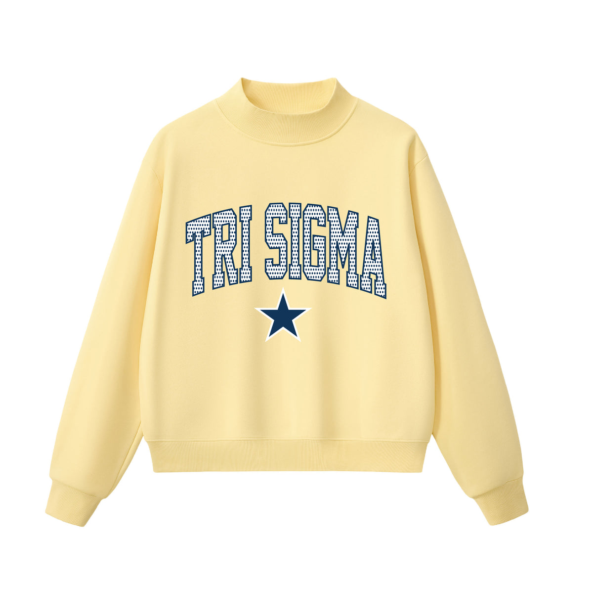 Sigma Sigma Sigma Polka Dot Mock Neck