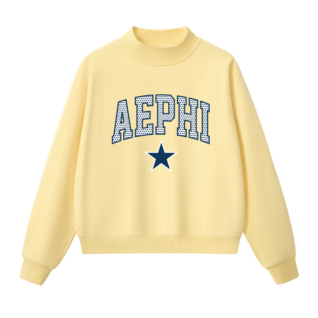 AE Phi Polka Dot Mock Neck