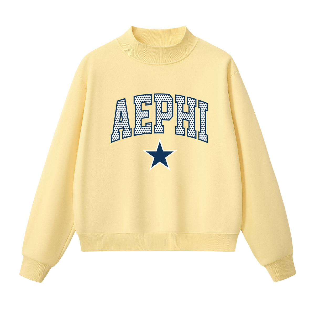 AE Phi Polka Dot Mock Neck