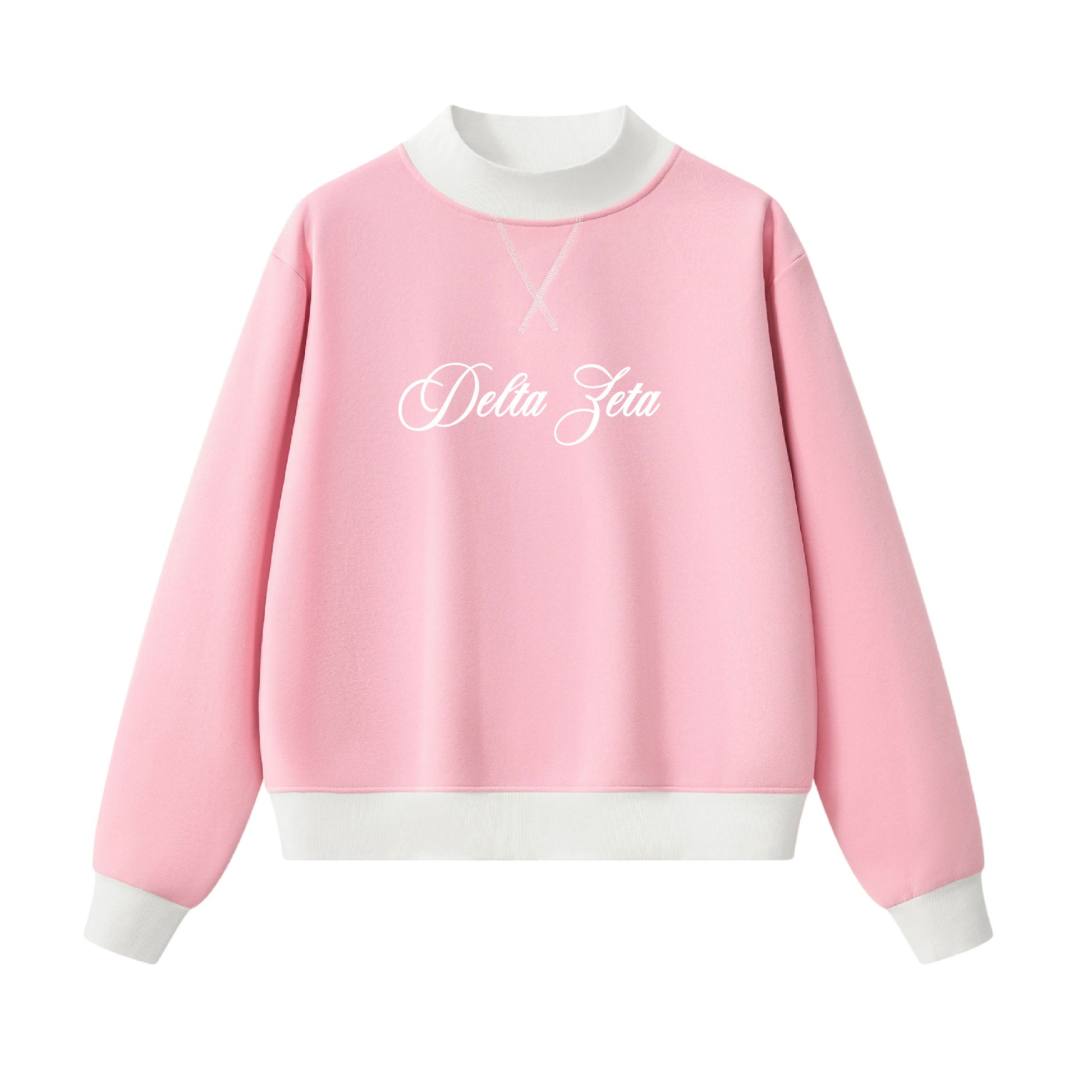 Delta Zeta Script Mock Neck