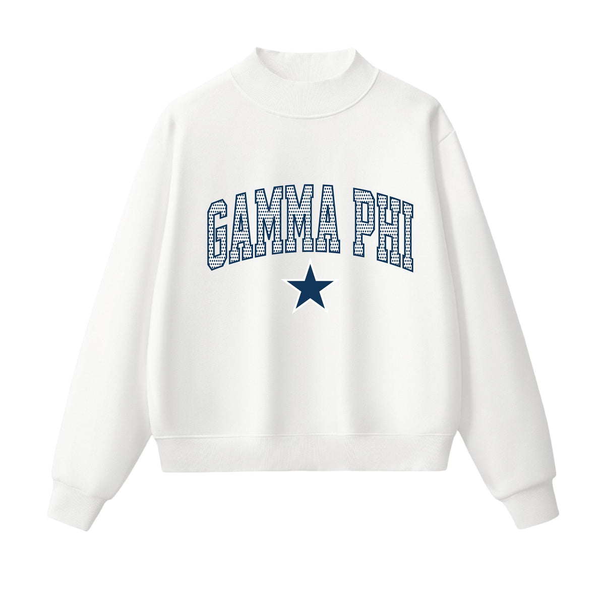 Gamma Phi Polka Dot Mock Neck