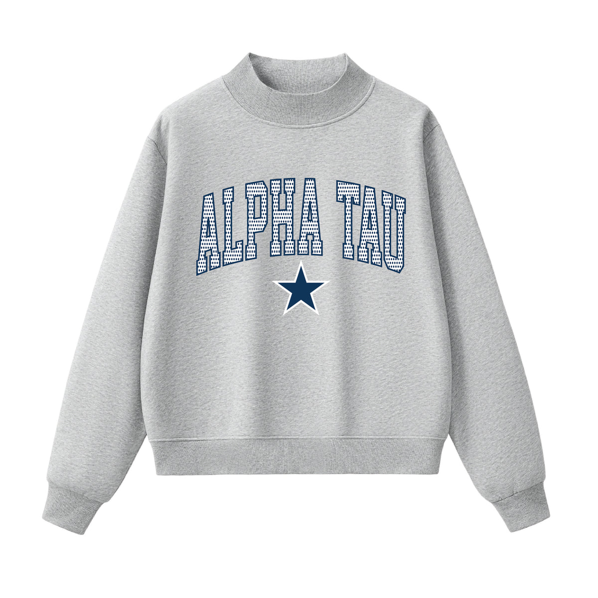 Alpha Sigma Tau Polks Dot Mock Neck