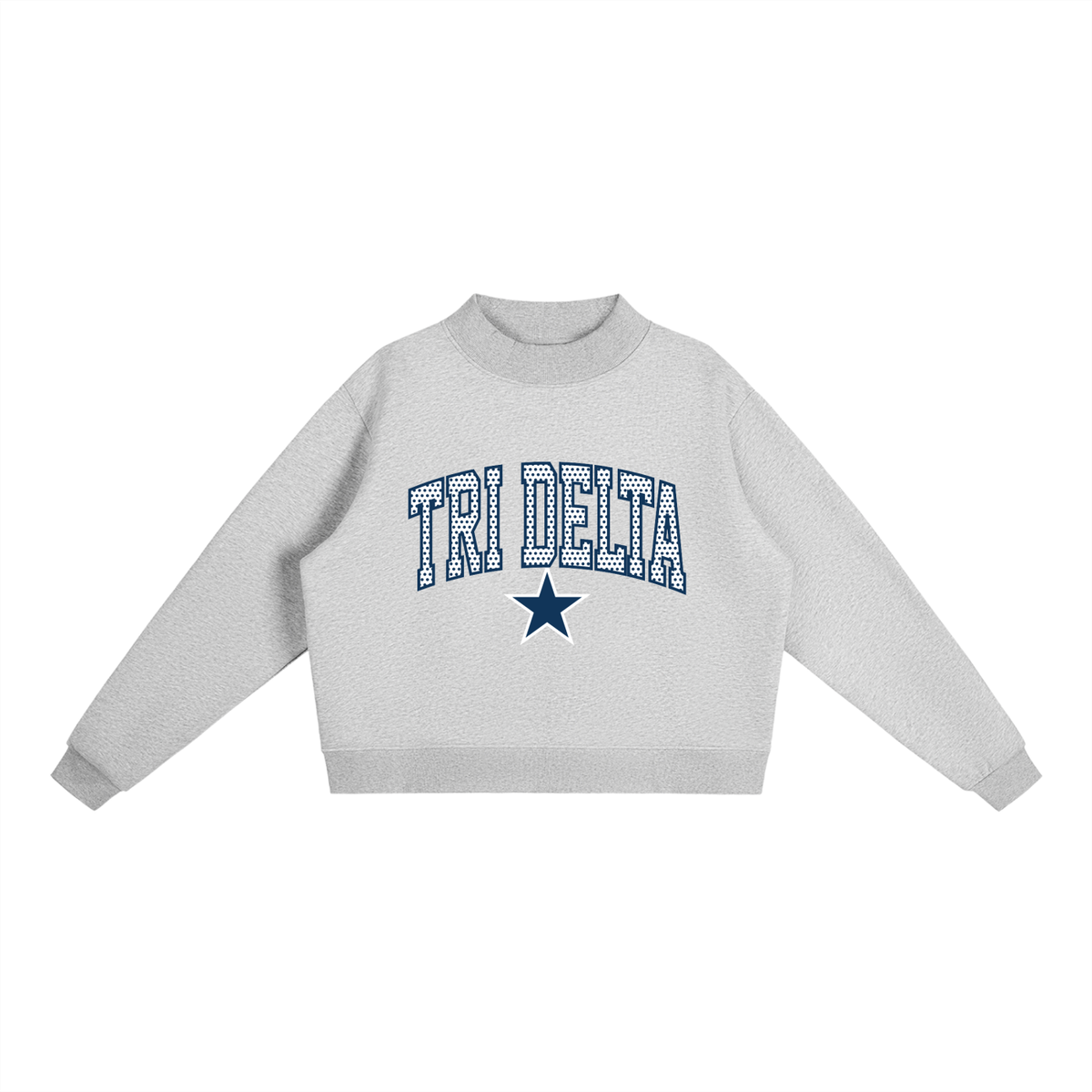Tri Delta  Polka Dot Mock Neck
