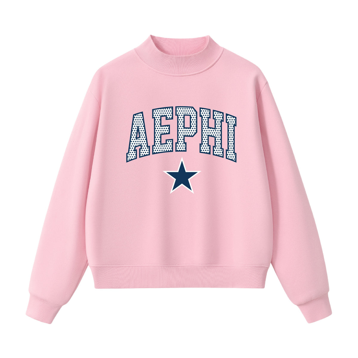AE Phi Polka Dot Mock Neck