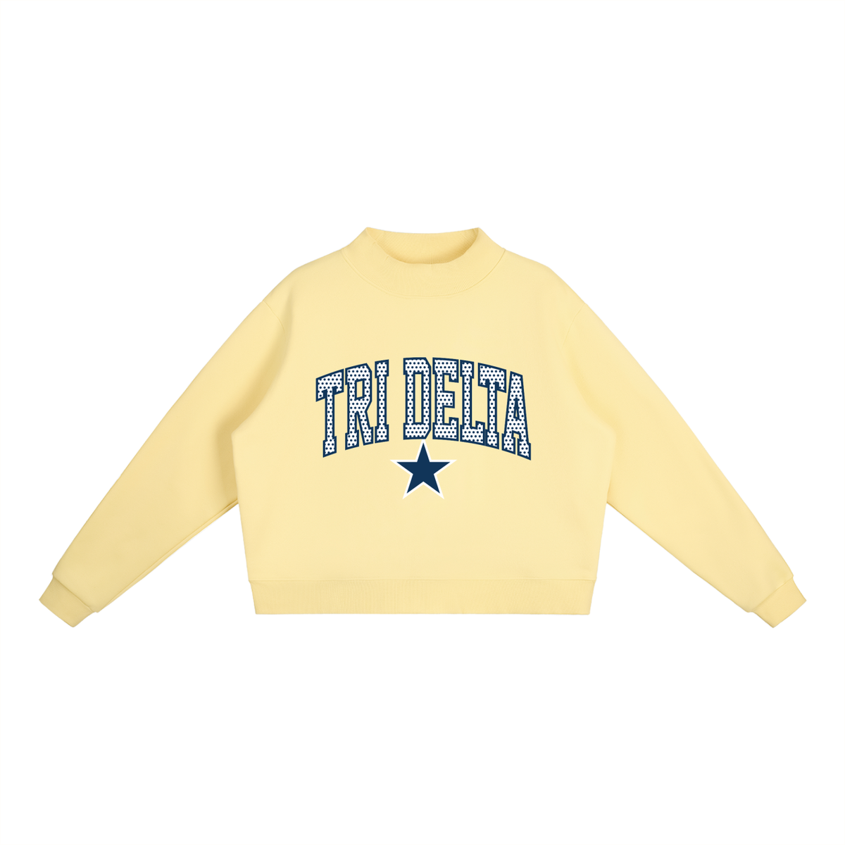 Tri Delta  Polka Dot Mock Neck