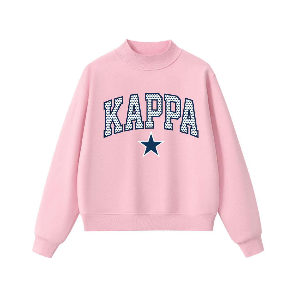 Kappa Kappa Gamma Delta Polka Dot Mock Neck