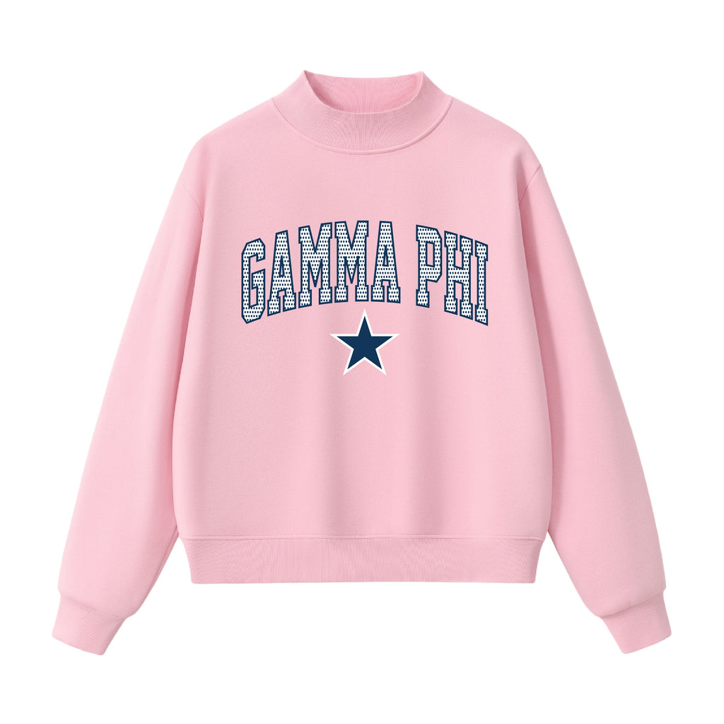 Gamma Phi Polka Dot Mock Neck