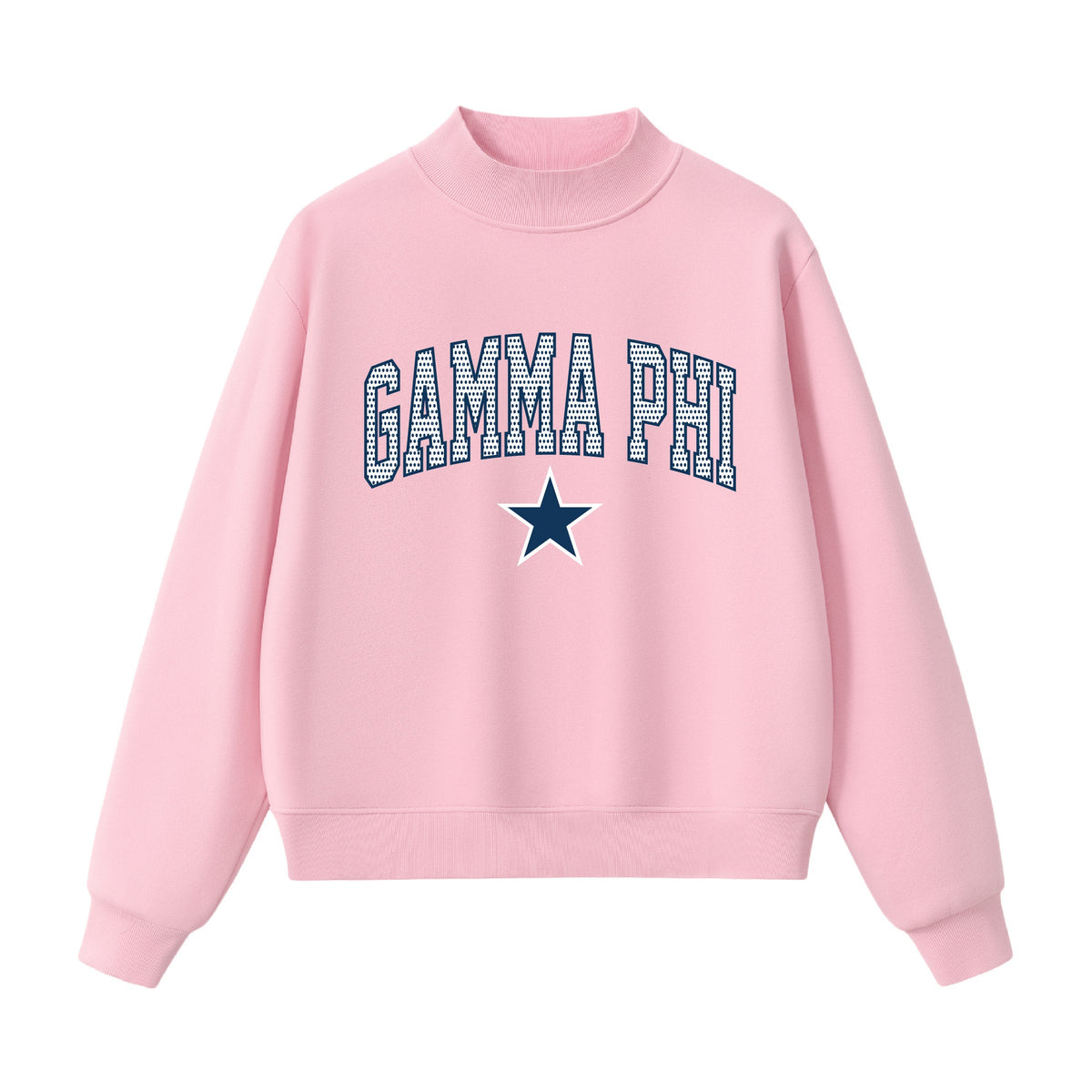 Gamma Phi Polka Dot Mock Neck