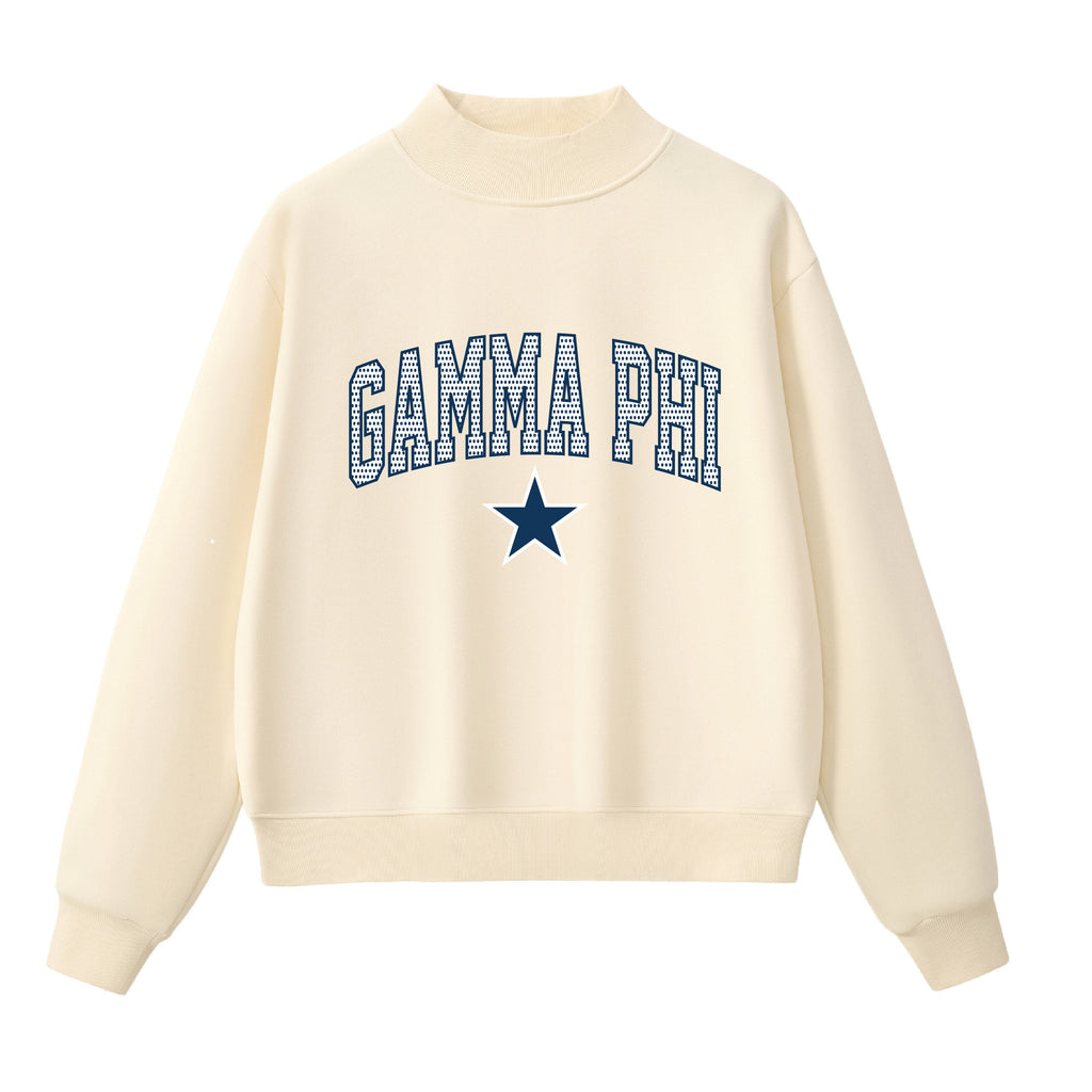 Gamma Phi Polka Dot Mock Neck