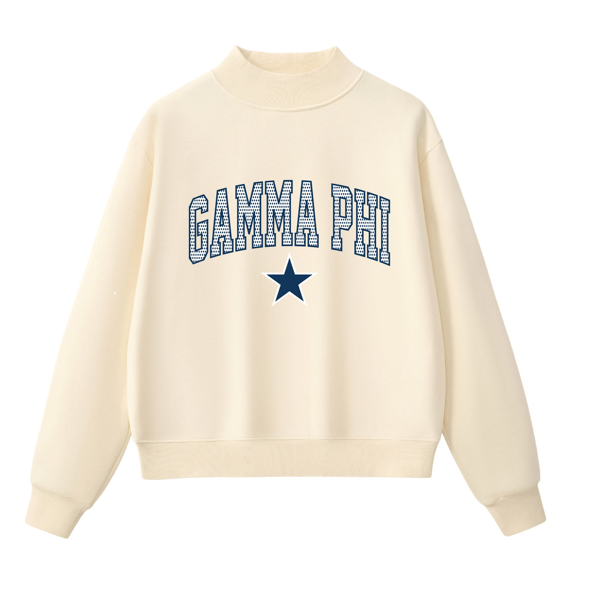 Gamma Phi Polka Dot Mock Neck