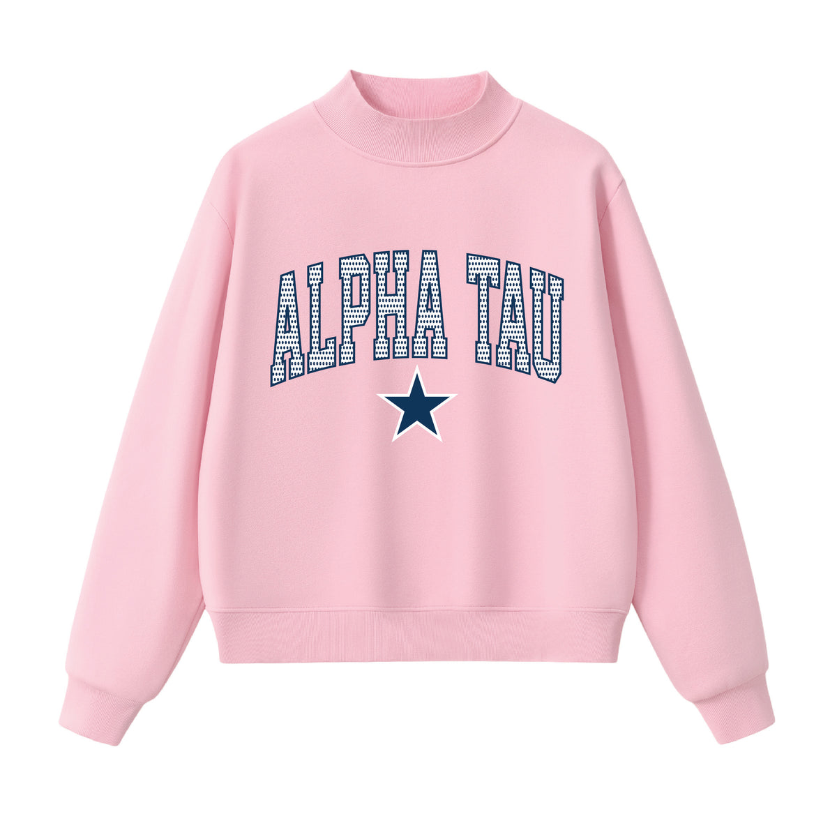 Alpha Sigma Tau Polks Dot Mock Neck