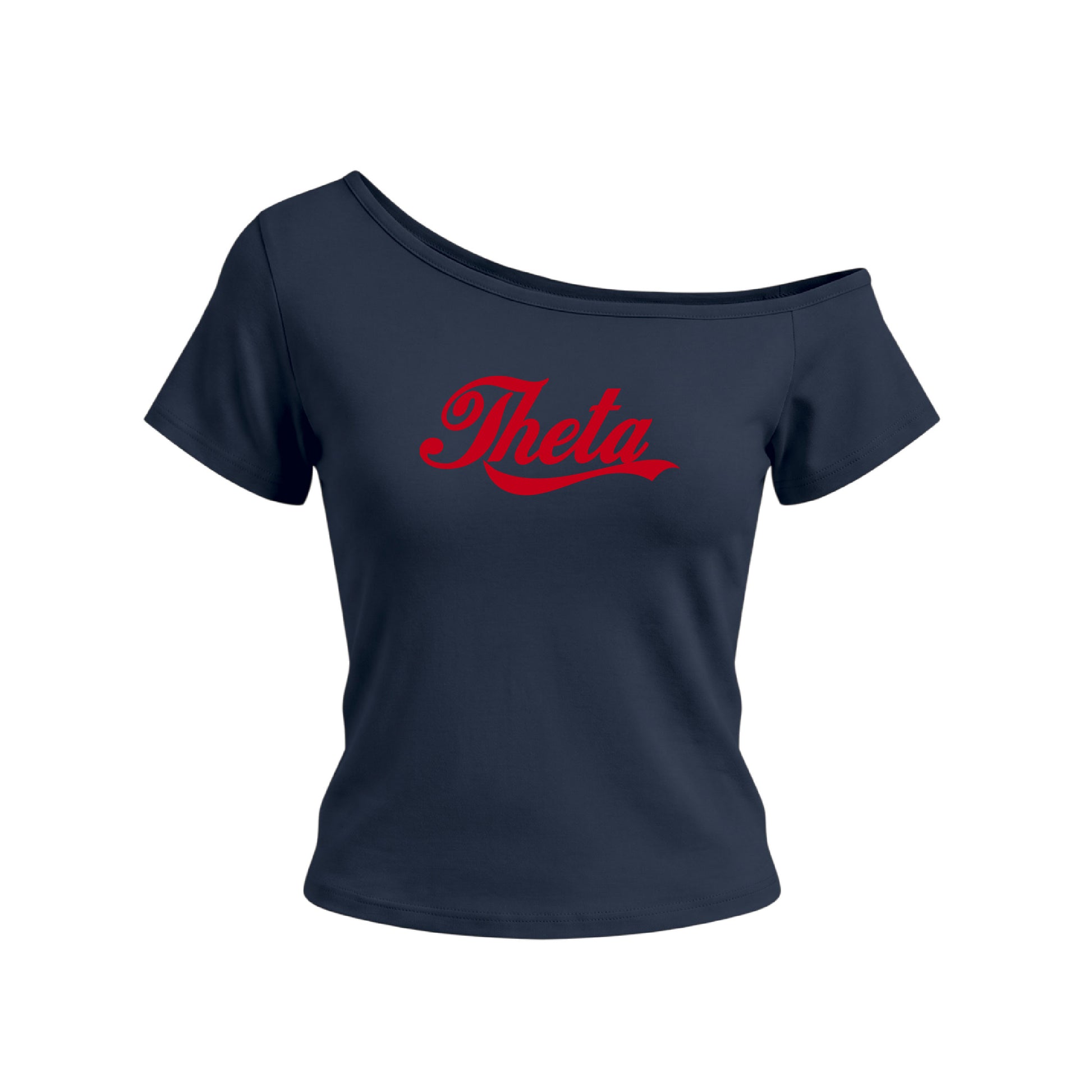 Retro Script Off Shoulder Tee