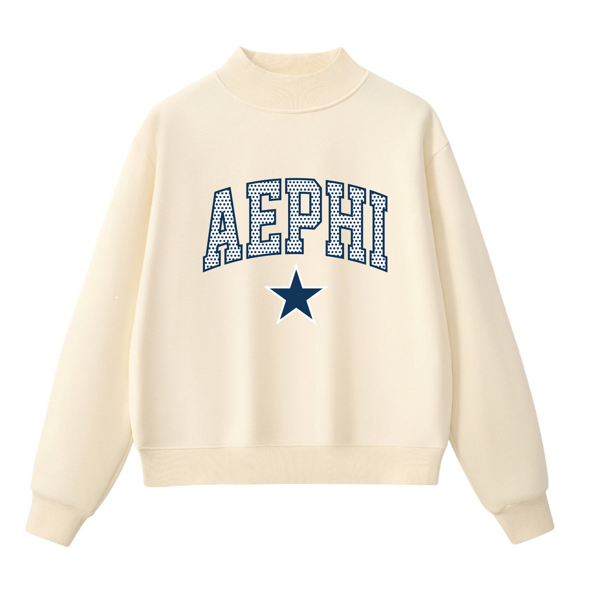 AE Phi Polka Dot Mock Neck