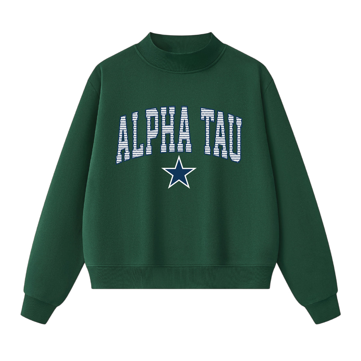 Alpha Sigma Tau Polks Dot Mock Neck