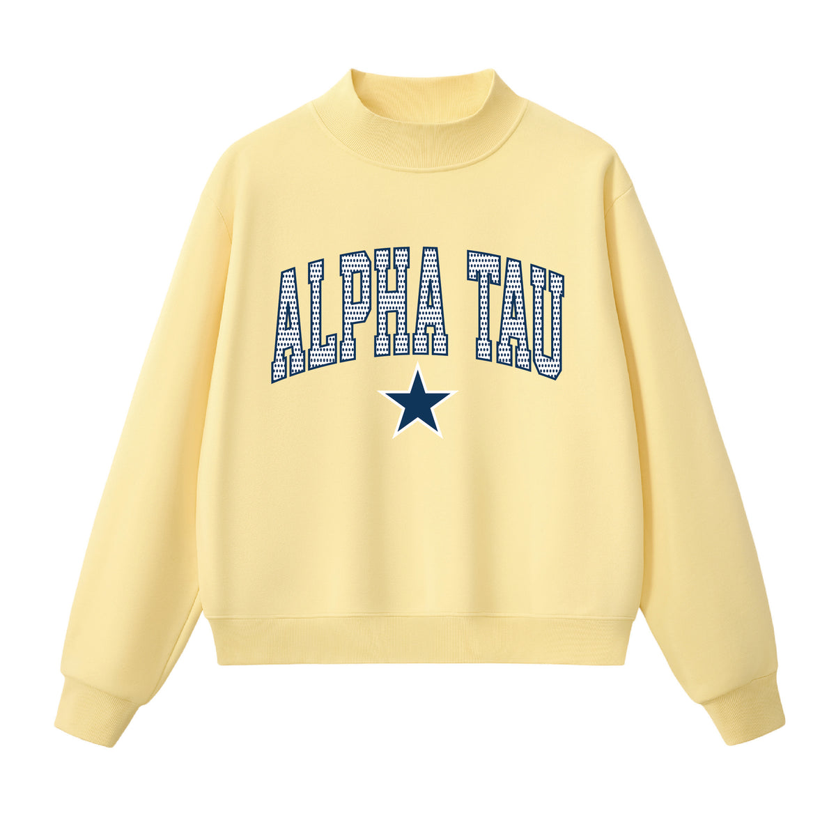 Alpha Sigma Tau Polks Dot Mock Neck