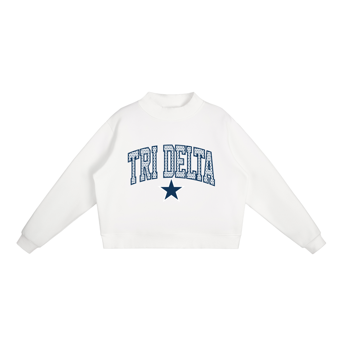 Tri Delta  Polka Dot Mock Neck