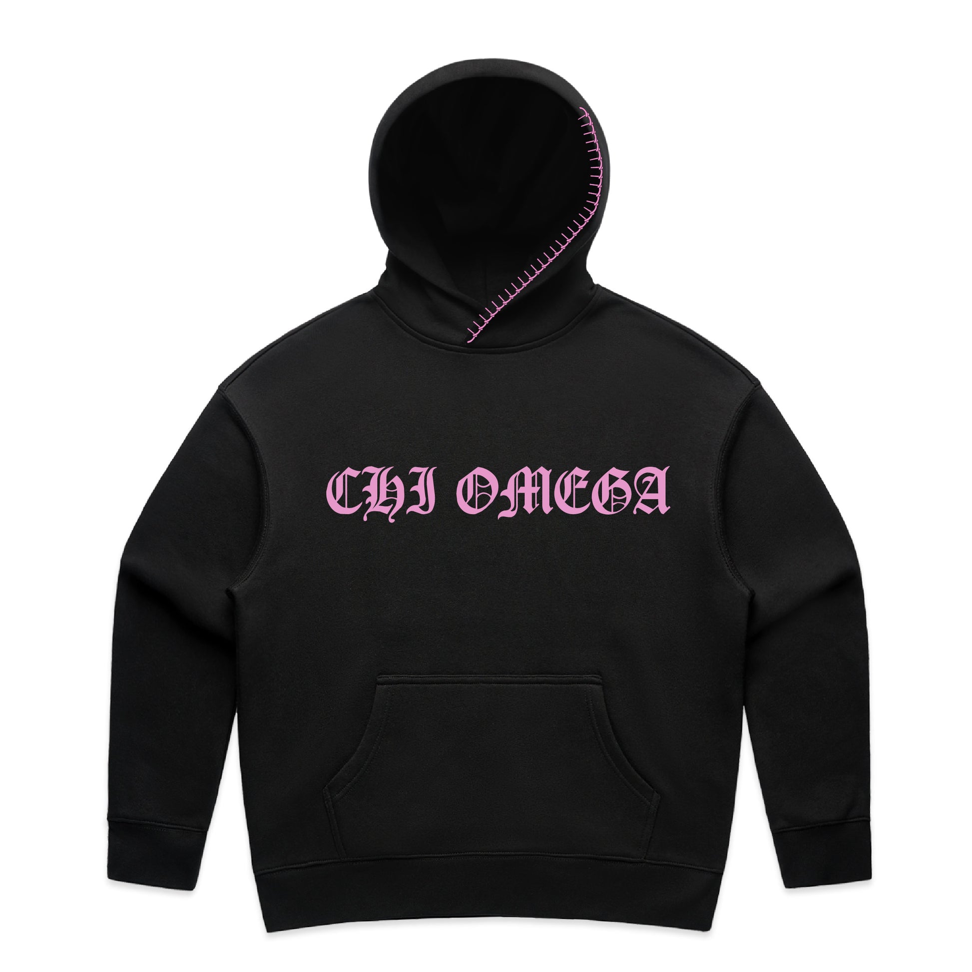Chi Omega Gothic Script Hoodie