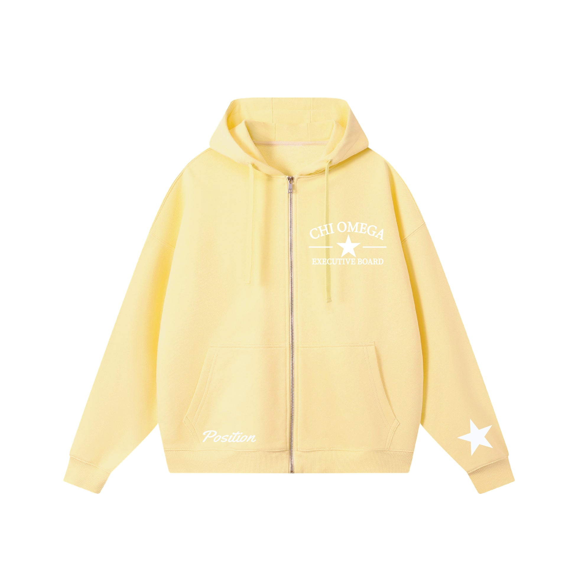 Chi Omega Exec Zip Hoodie