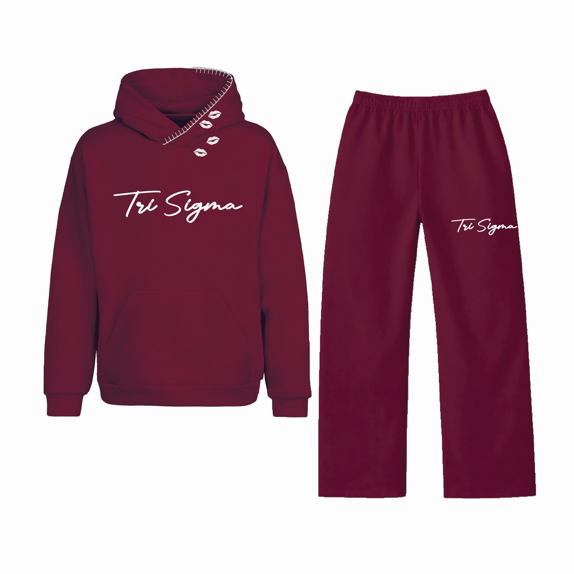 Tri Sigma Script Fleece Set