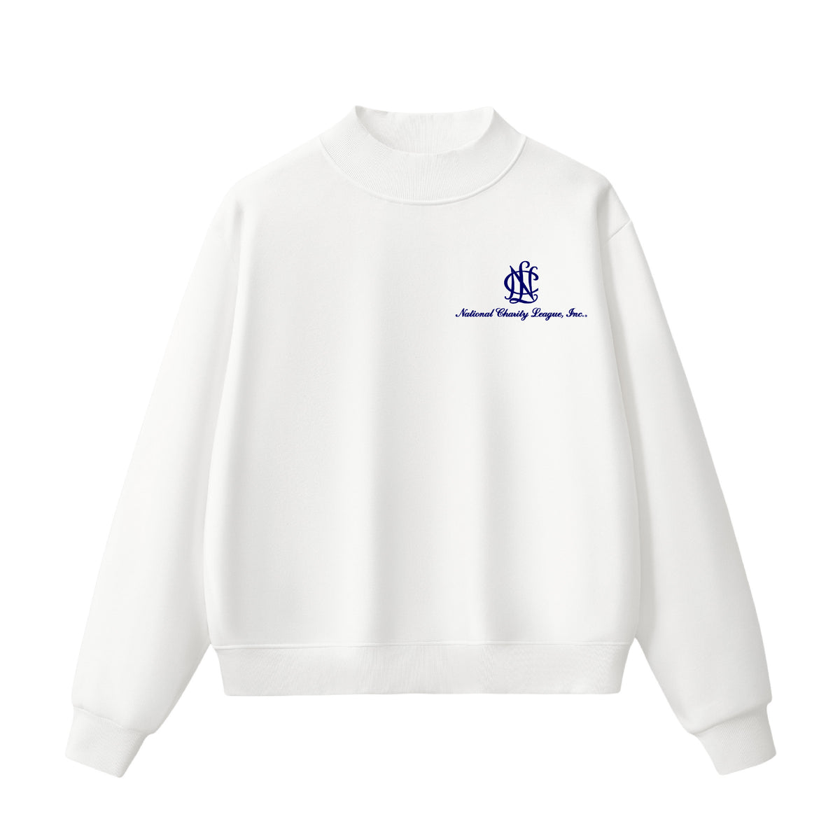 National Charity League  Insignia Stacked Mock Neck