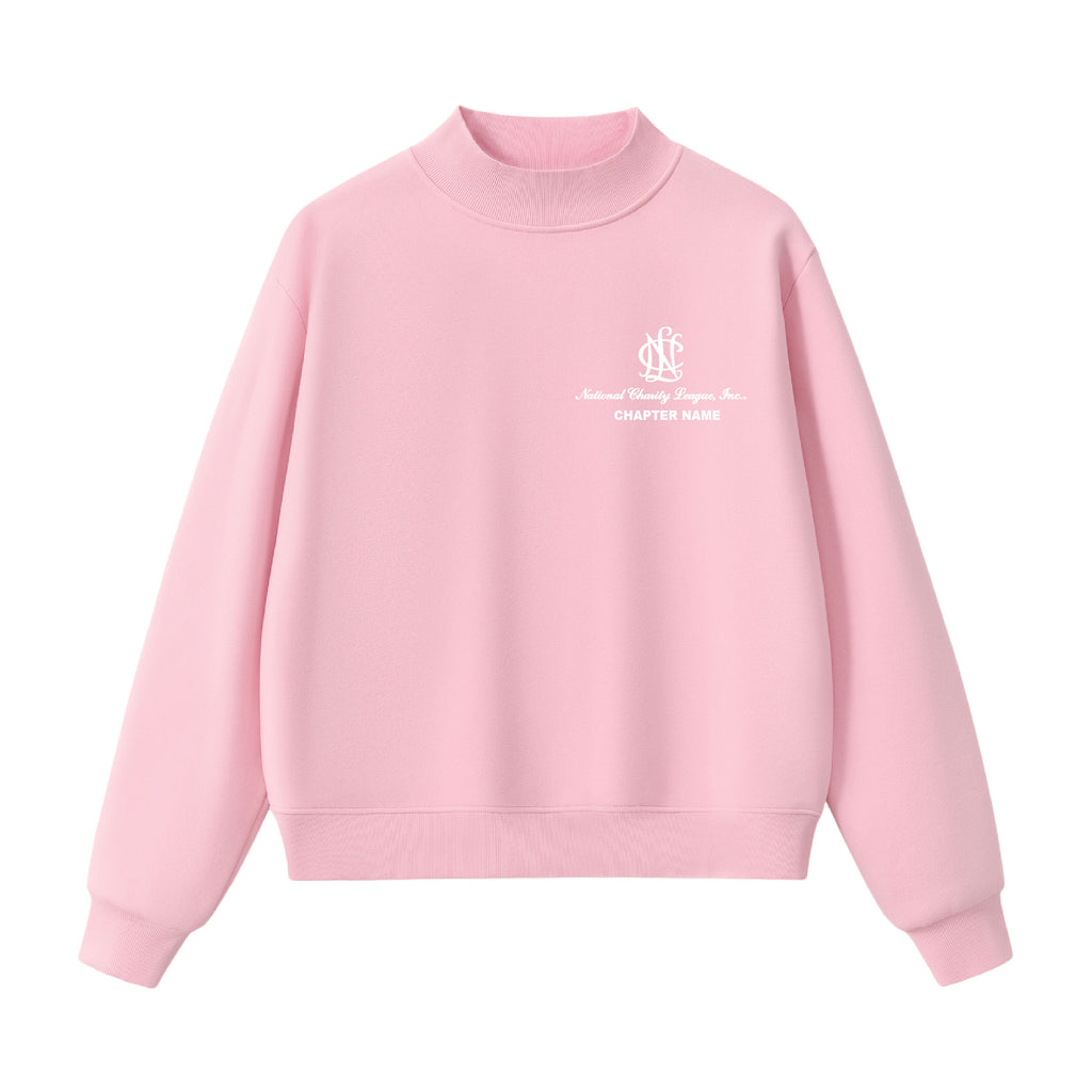 National Charity League  Insignia Stacked Customizable Chapter Name Mock Neck