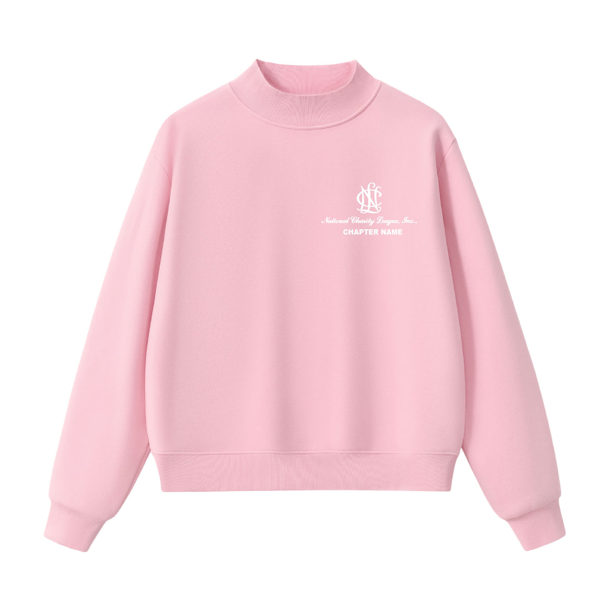 National Charity League  Insignia Stacked Customizable Chapter Name Mock Neck