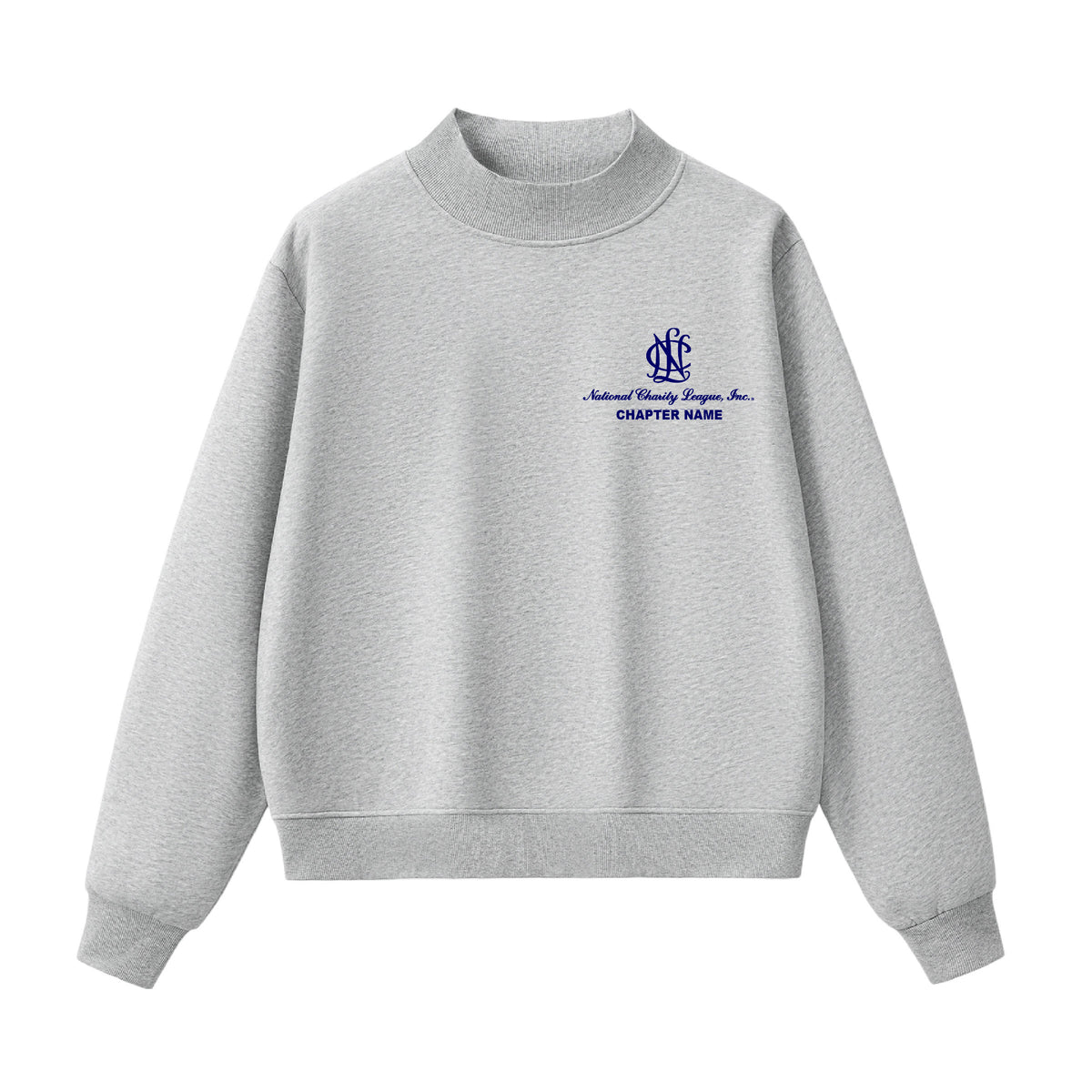 National Charity League  Insignia Stacked Customizable Chapter Name Mock Neck