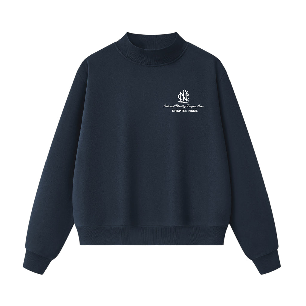 National Charity League  Insignia Stacked Customizable Chapter Name Mock Neck