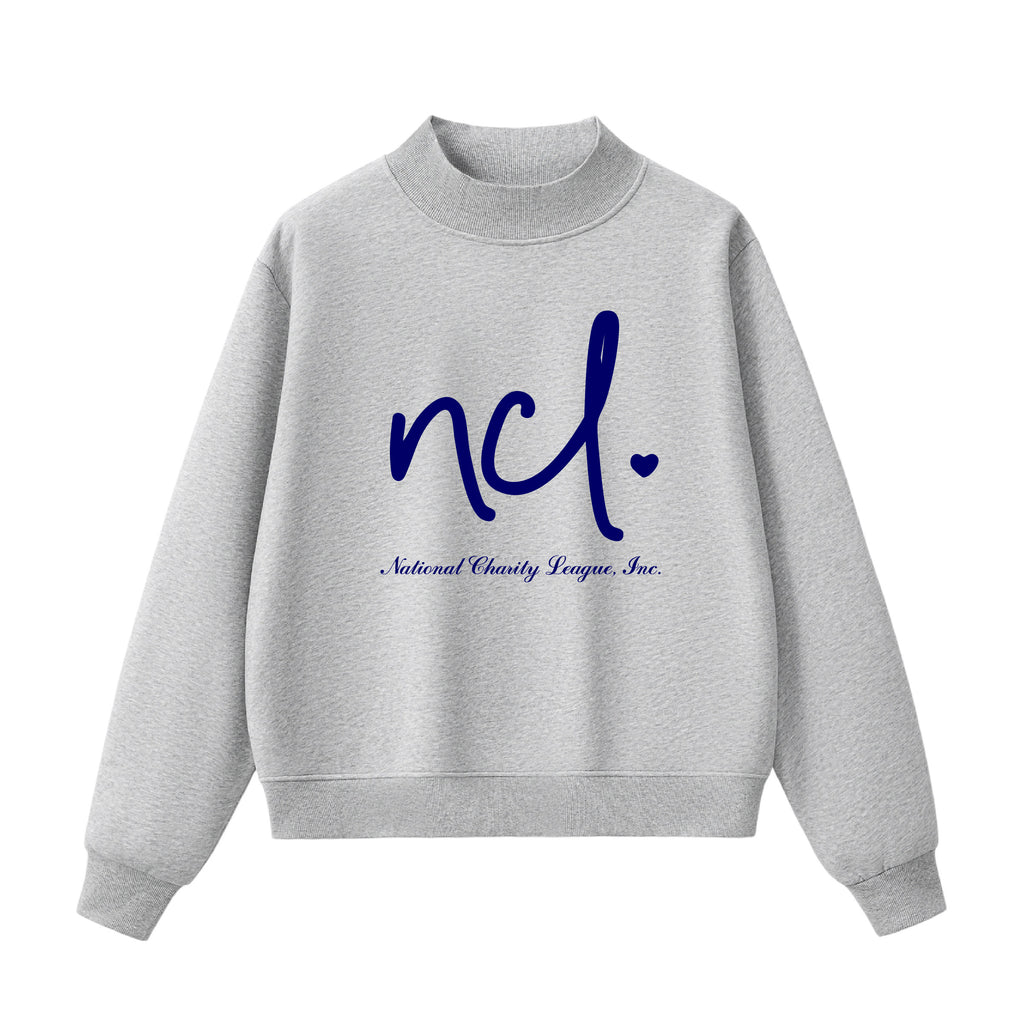 National Charity League Script Heart Mock Neck