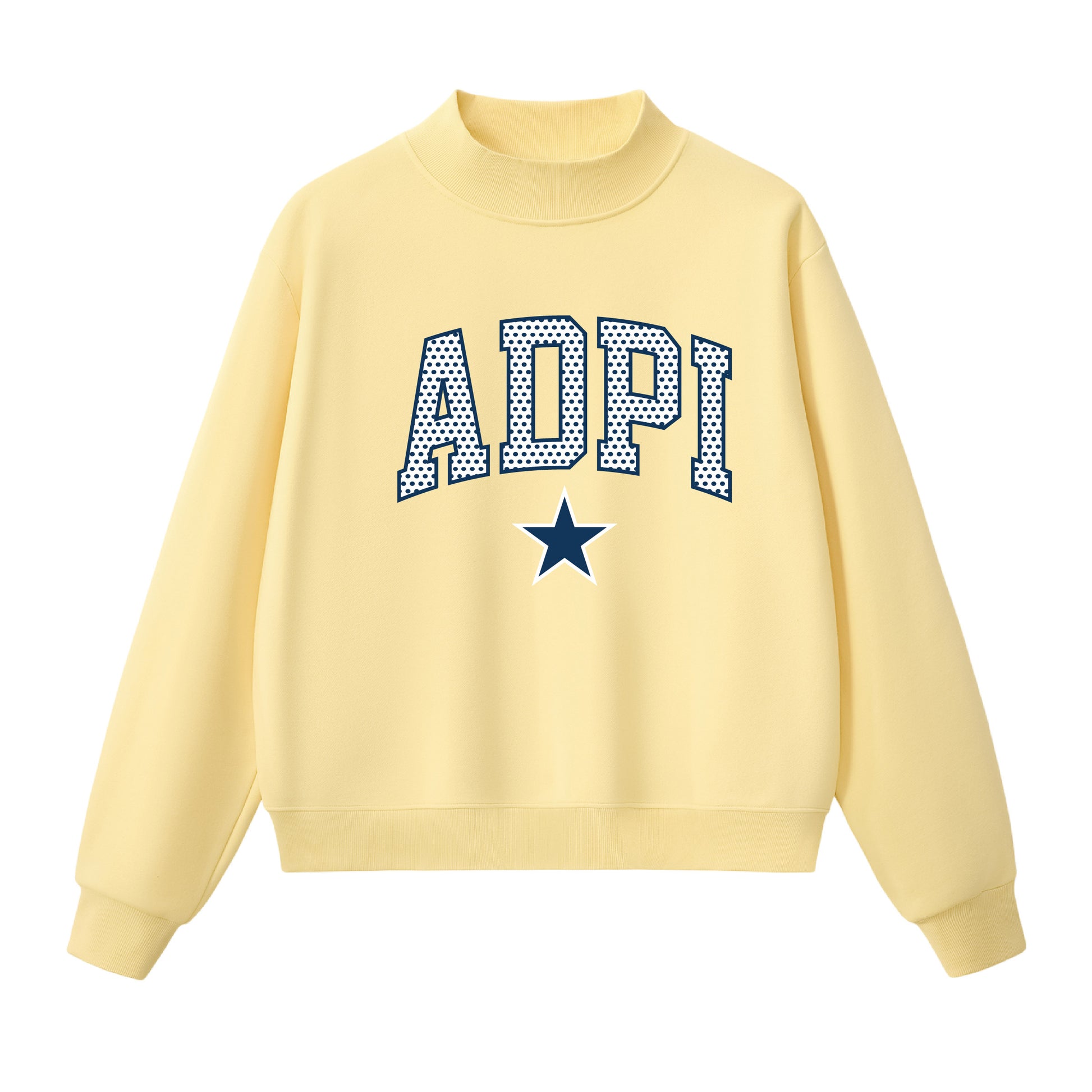 ADPI Polka Dot  Mock Neck