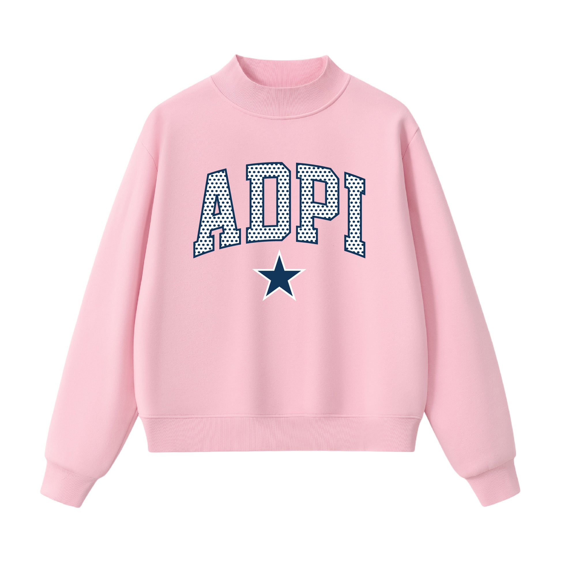 ADPI Polka Dot  Mock Neck