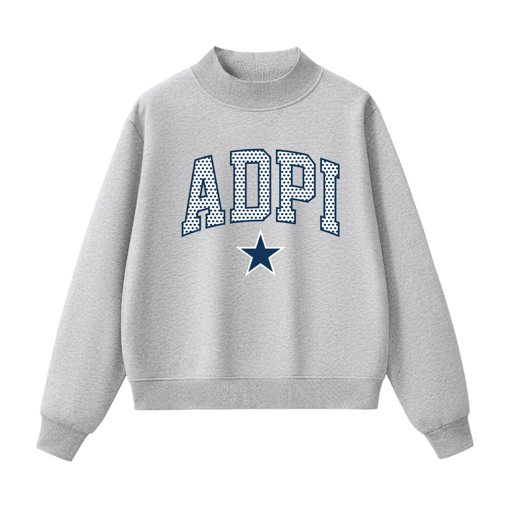 ADPI Polka Dot  Mock Neck