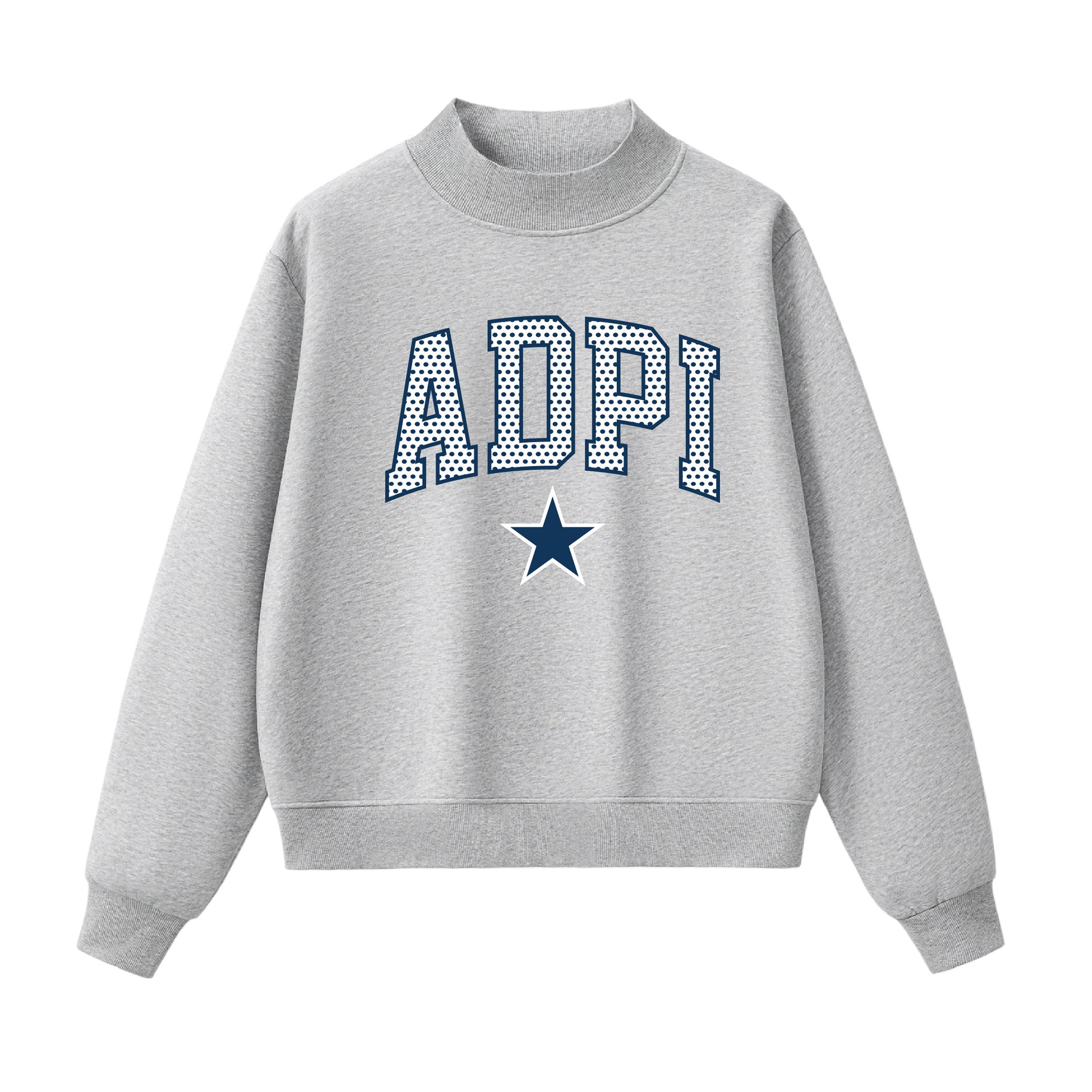 ADPI Polka Dot  Mock Neck