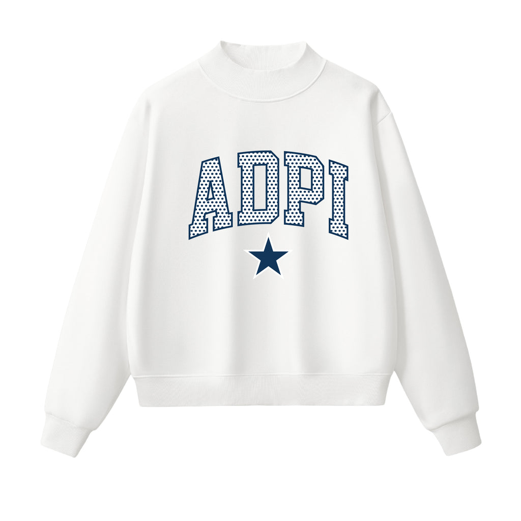 ADPI Polka Dot  Mock Neck