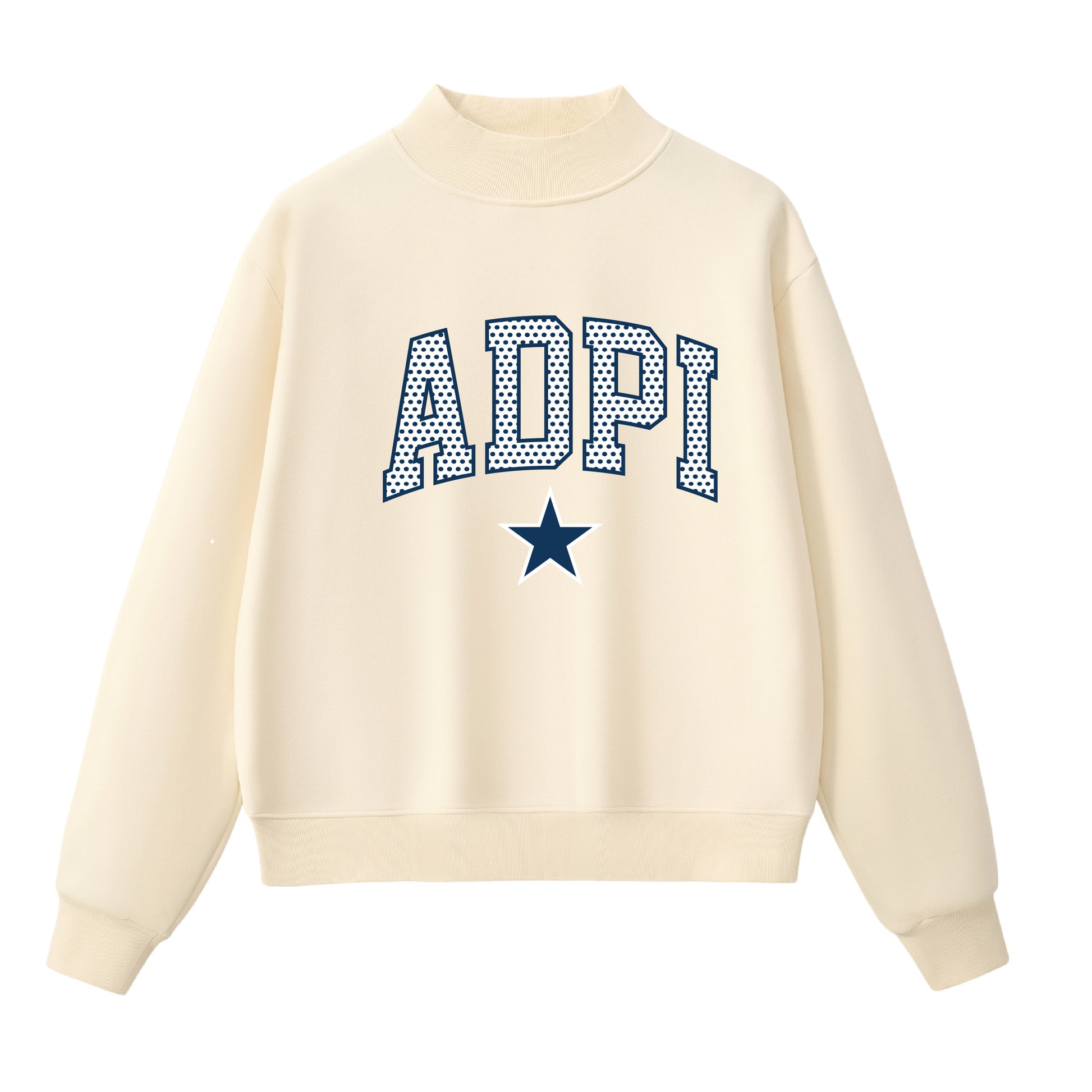 ADPI Polka Dot  Mock Neck