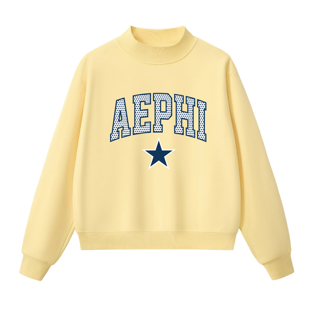 AE Phi Polka Dot Mock Neck