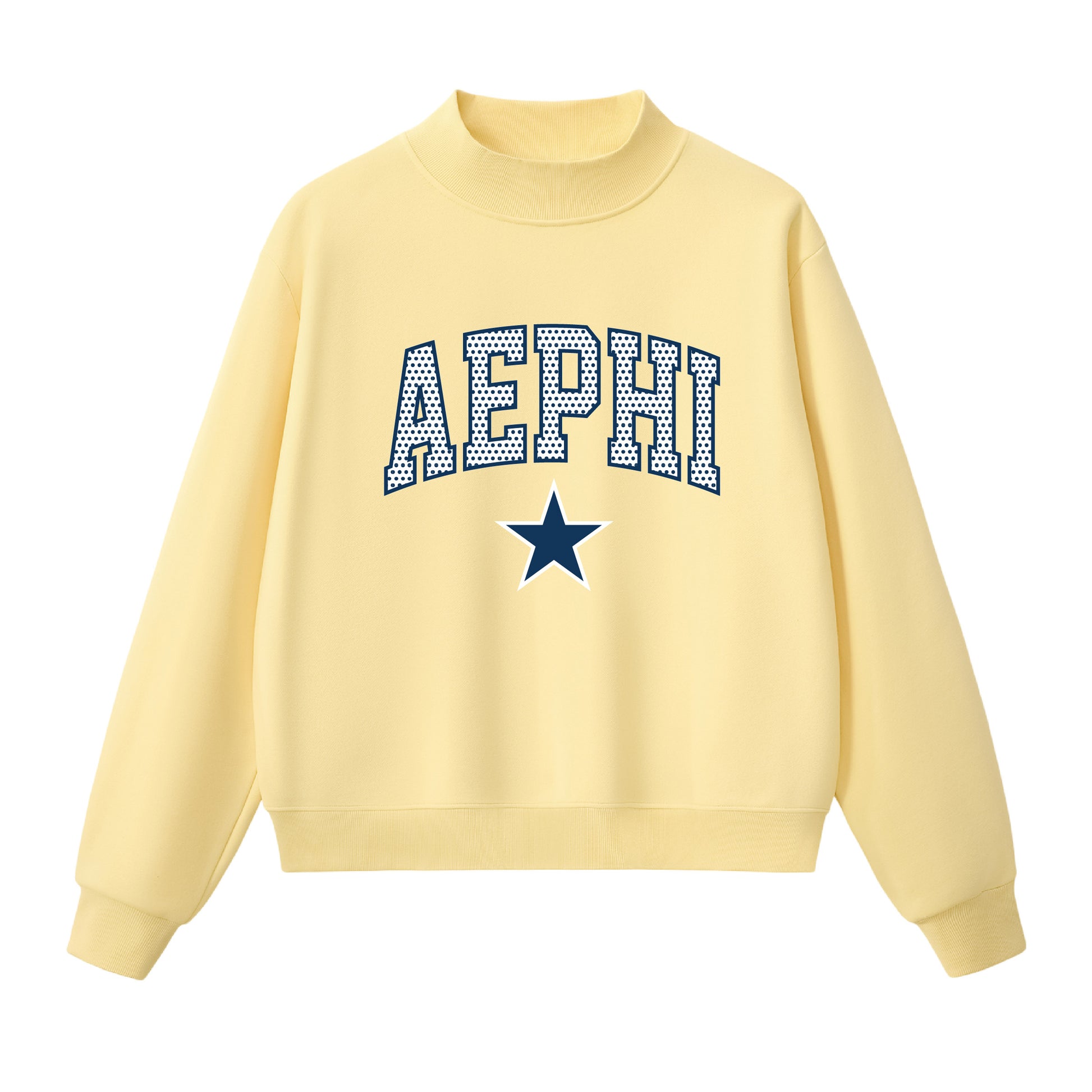 AE Phi Polka Dot Mock Neck
