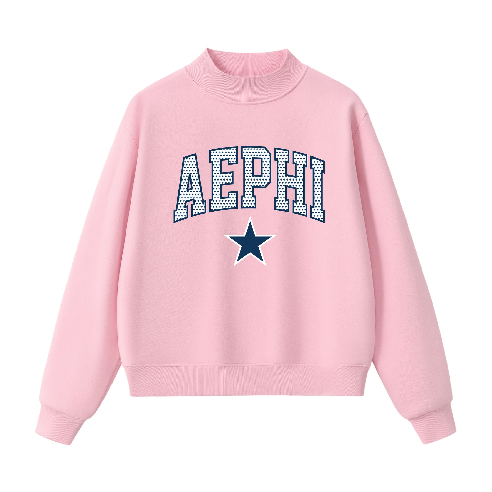 AE Phi Polka Dot Mock Neck