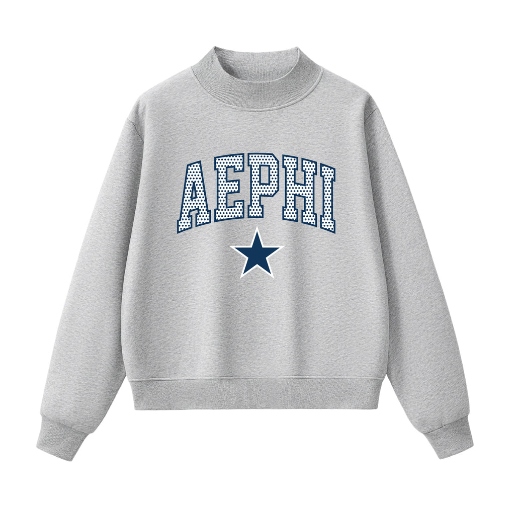 AE Phi Polka Dot Mock Neck