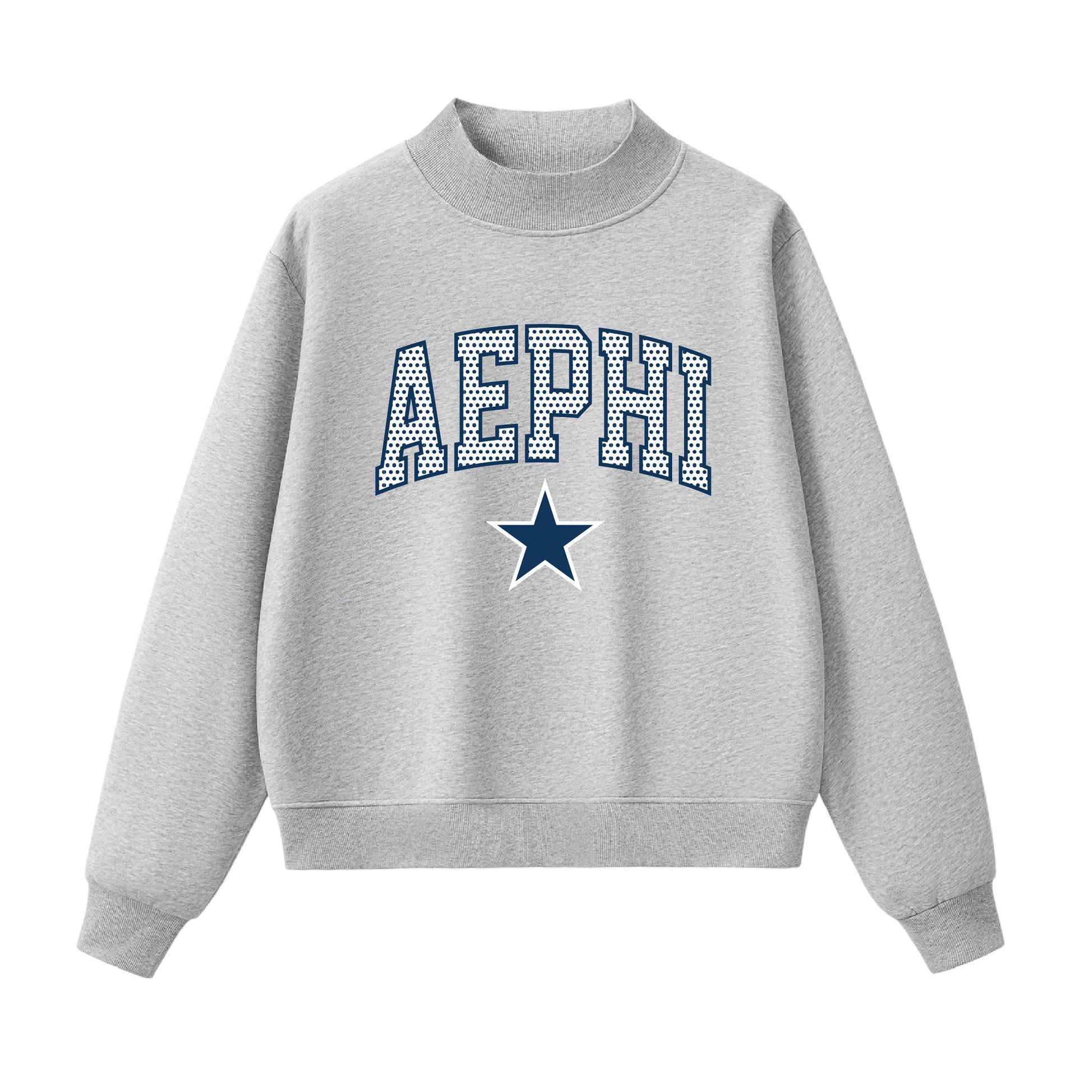 AE Phi Polka Dot Mock Neck