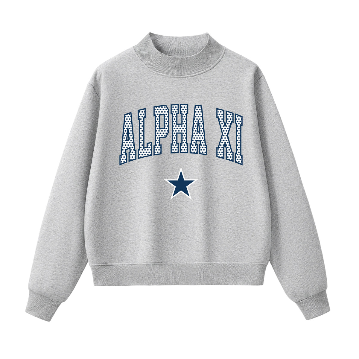 Alpha Xi Delta Polka Dot  Mock Neck