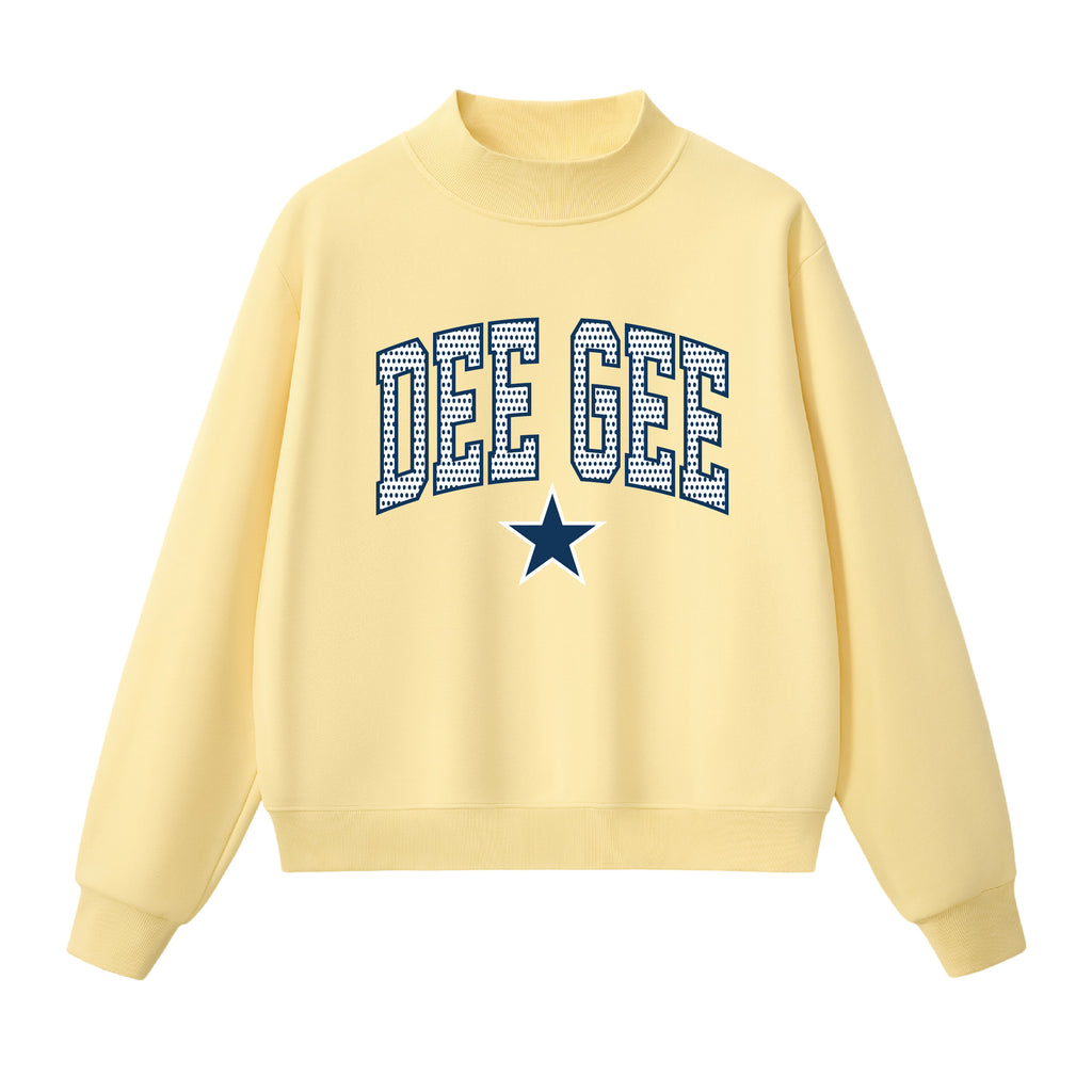 Dee Gee Polka Dot  Mock Neck