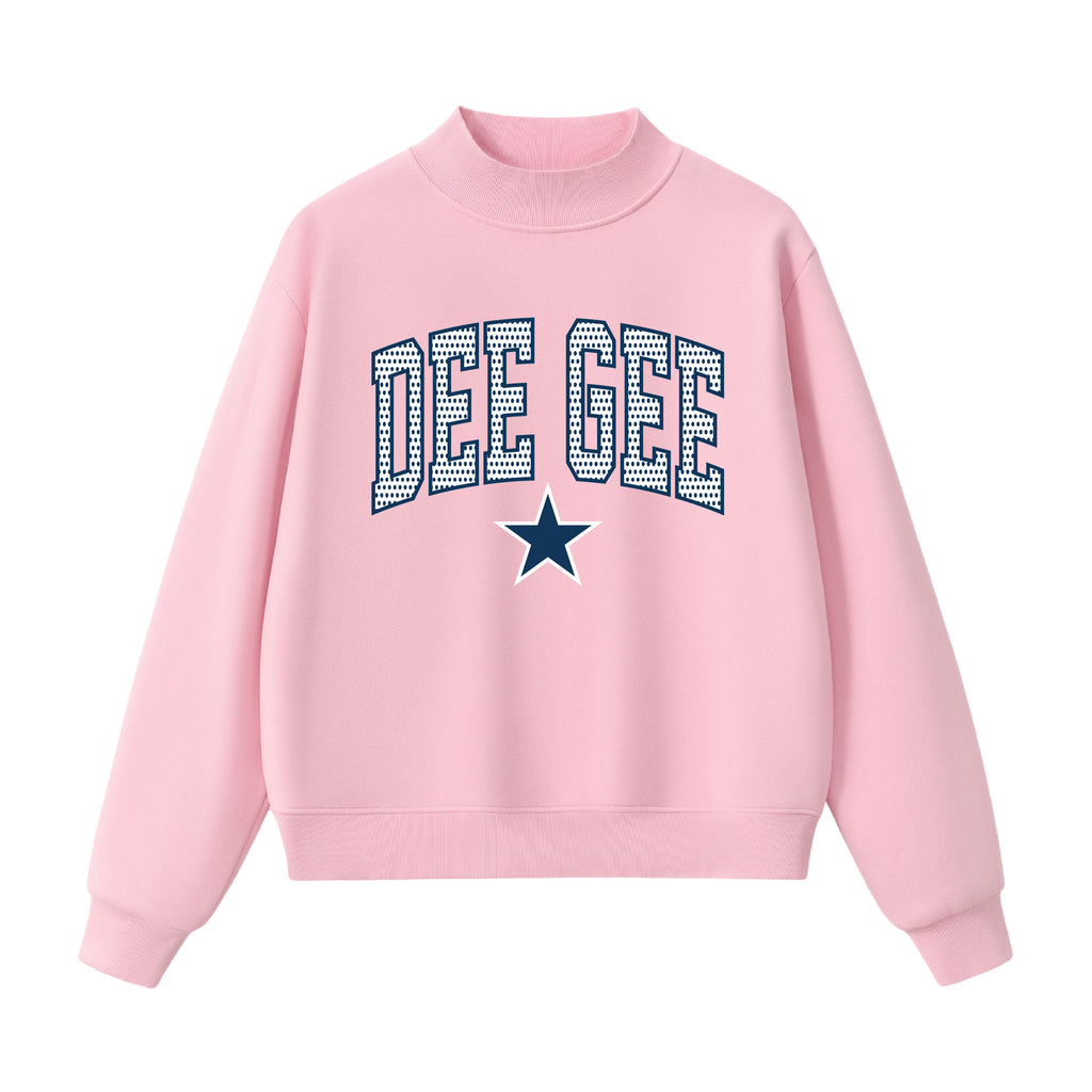 Dee Gee Polka Dot  Mock Neck